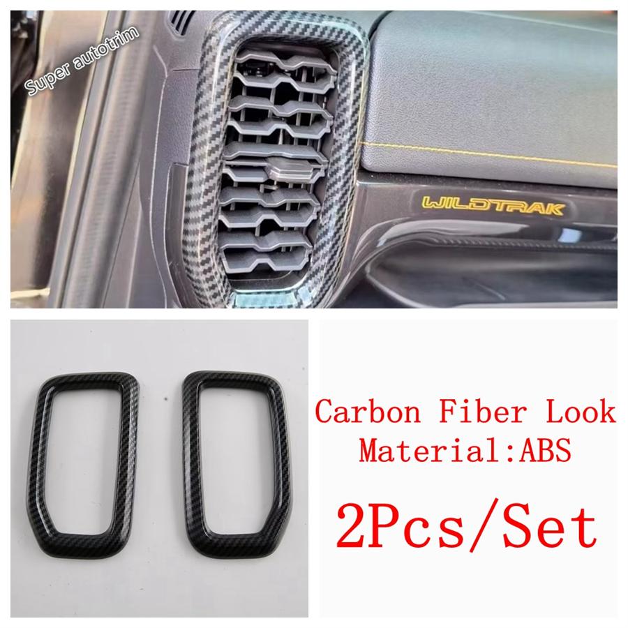 Dashboard AC Air Condition Outlet Vent / Gear Shift Head / Steering Wheel Cover Trim For Ford Ranger 2024 2025 Accessories