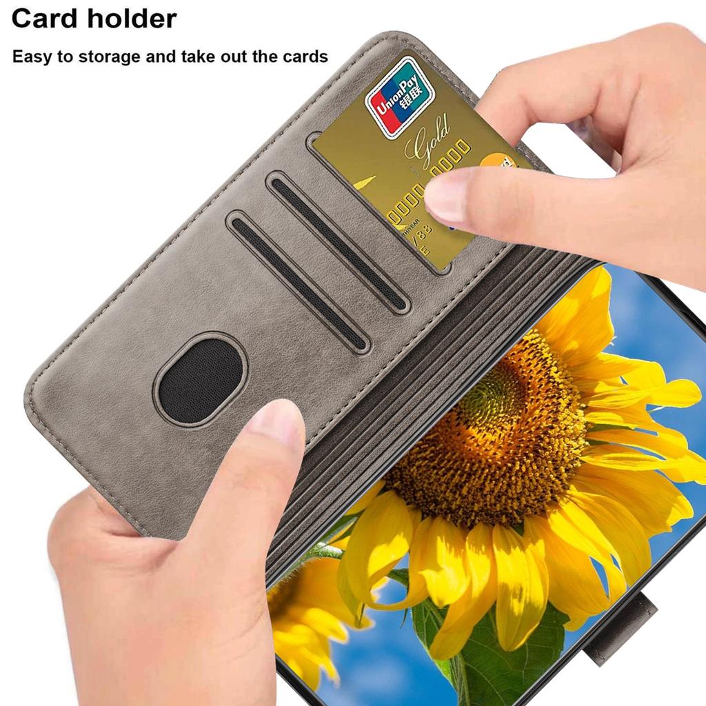 Защитный чехол из искусственной кожи с тиснением подсолнуха, держатель для магнитных карт, подставка, ремешок на запястье, флип-чехол для Vivo Y21 Y33S Y02S Y16 Y35 Y22S Y76