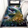 3D ковер с принтом павлина для гостиной, журнальный столик, напольный коврик для спальни, прикроватный коврик для коридора, противообрастающий декоративный напольный коврик