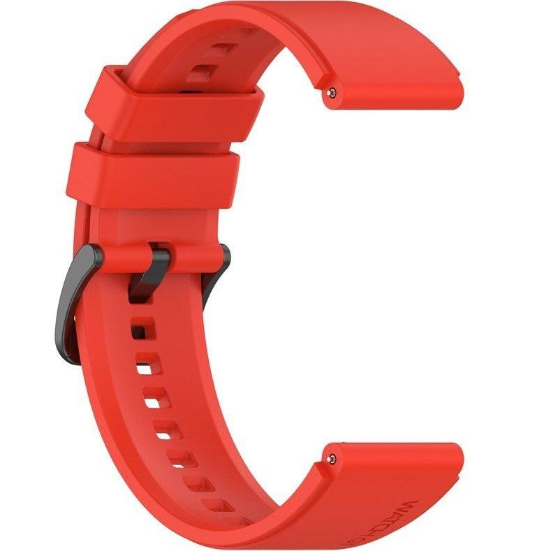 Silicone strap 22mm universal, red