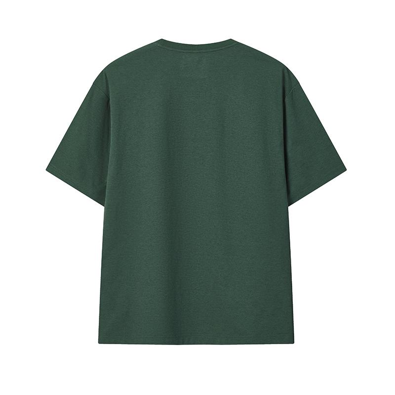 Fila Original Classic Embroidered Logo Simple Fashion Retro Casual Sports Comfortable Knitted Short Sleeve T-Shirt Unisex T-Shirt Green F51U619103FDG
