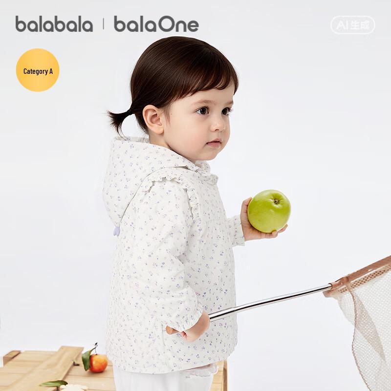 Весенняя куртка с капюшоном в горошек для младенцев девочек Balabala