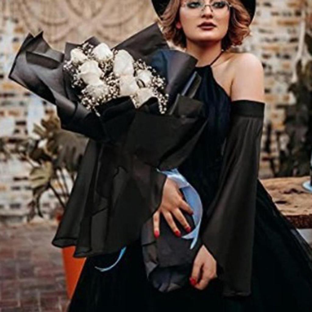 1 пара съемных расклешенных рукавов невеста элегантные однотонные шифоновые длинные перчатки преувеличенные танцевальные рукава свадебное платье для выступления костюмные аксессуары