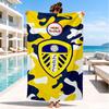 Пляжное полотенце с узором герба Leeds United, Быстросохнущее, Легко ухаживать, Подходит как для занятий спортом, так и для пляжного отдыха, Спортивный незаменимый аксессуар
