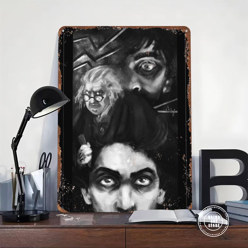 THE CABINET OF DR CALIGAR Tin Plaque Poster Customized Wall Art Retro Vintage Metal Signs for Man Cave Apartment Decoration Room