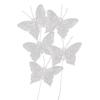Decorative Butterfly - sct.-LS - 5 Cm - White - Straw - 5 Pieces