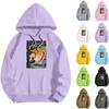 Women's Fashionable Casual Halloween Witch Print Hooded Sweatshirt With Pockets Long Sleeved Sweatshirt