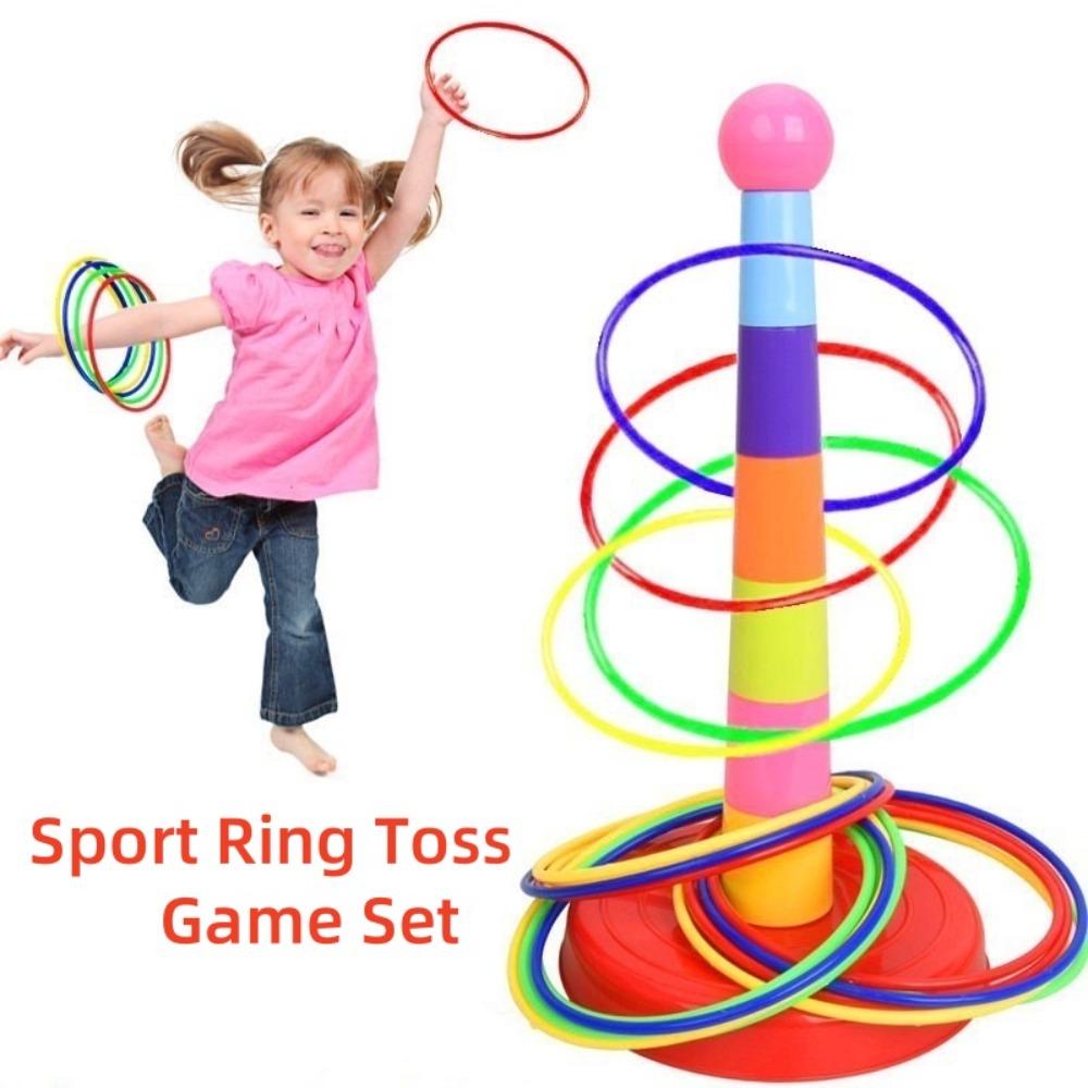 Interactive Ferrule Stacked Toys Early Education Hoop Ring Toss Toys Throw Circle Game  Children