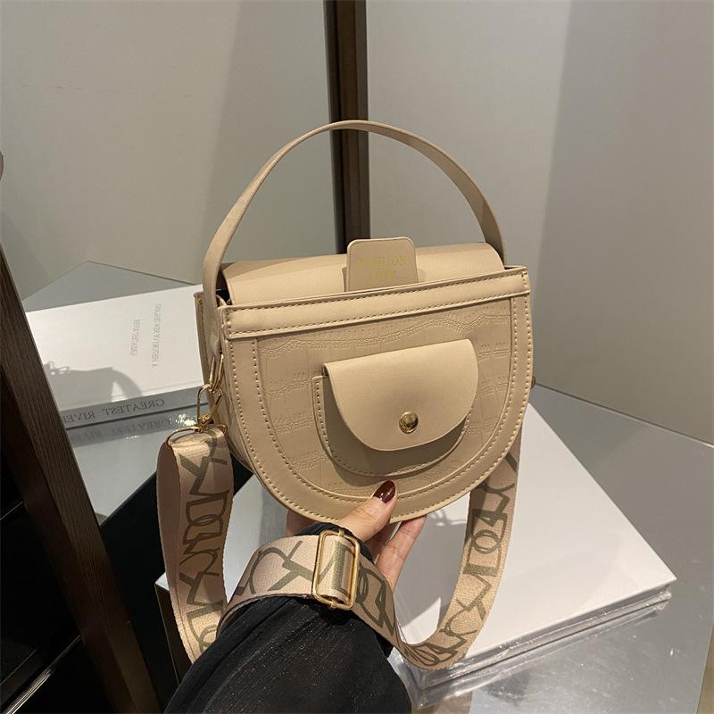 Ретро мода простая температура сумка на плечо женская летняя текстурированная сумка подмышкой корейский стиль сумка-седло модная