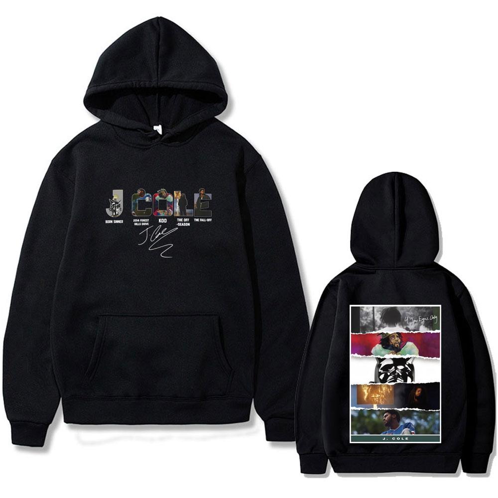 Rapper J Cole Music Album Cover Hoodie The Fall Off Hoodies Unisex Hip Hop Fashion Oversized Streetwear Male Vintage Pullover