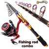 Спиннинговая удочка и высокоскоростная гладкая спиннинговая катушка из углеродного волокна, комбинированная удочка для рыбалки на открытом воздухе