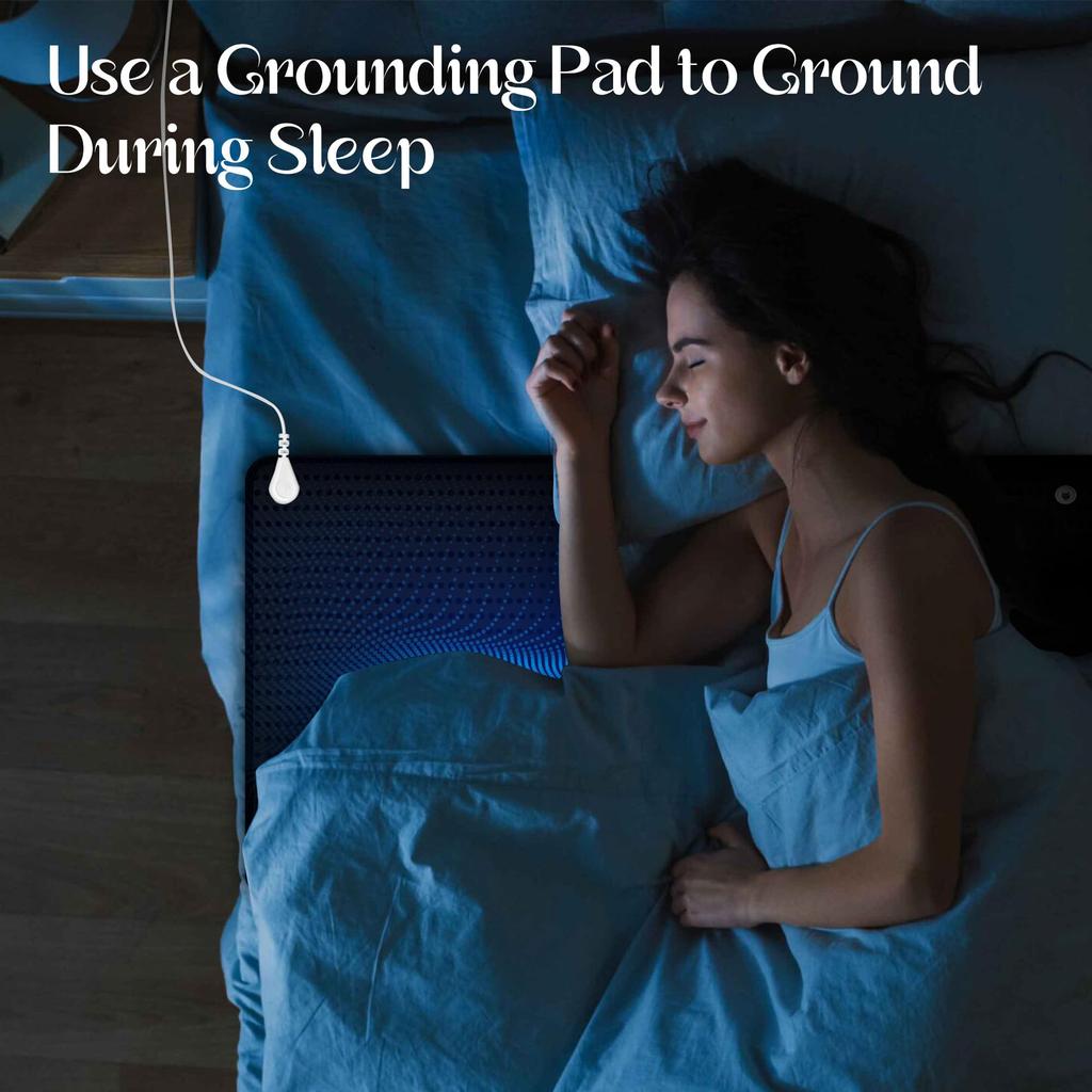 Grounding Mat for Bed, 27''×60'', Indoor Sleep & Pain Relief with Grounding Cord