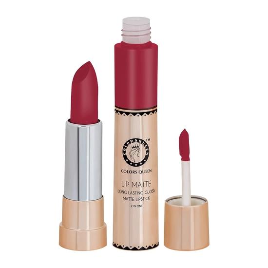 Colors Queen 2 in 1 Matte Lipstick | Lip Matte | Long Lasting Gloss, Waterproof, Non Transferable| (11 - Neon, 8g)