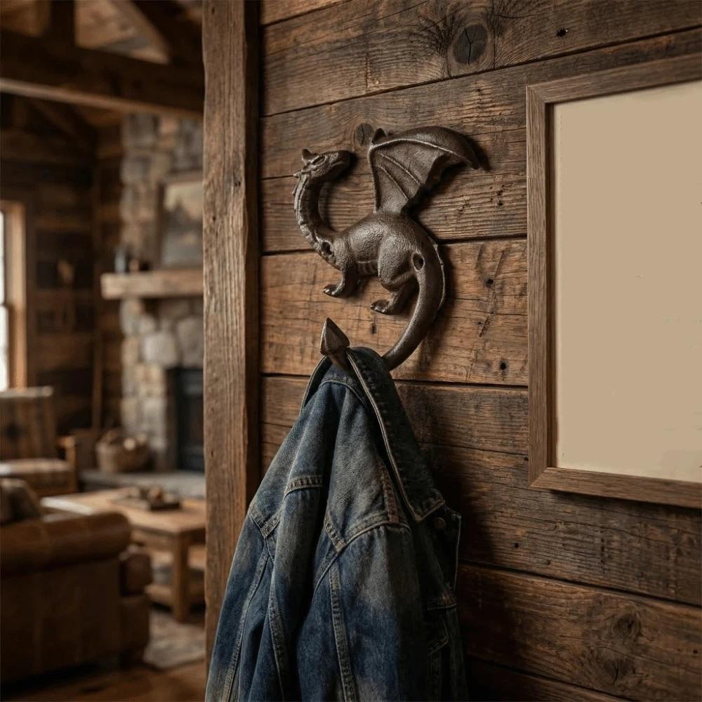 Multi-functional Wall Mount Key Rack Iron Car Key Hook Rack Iron Dragon Tail Hook for Home