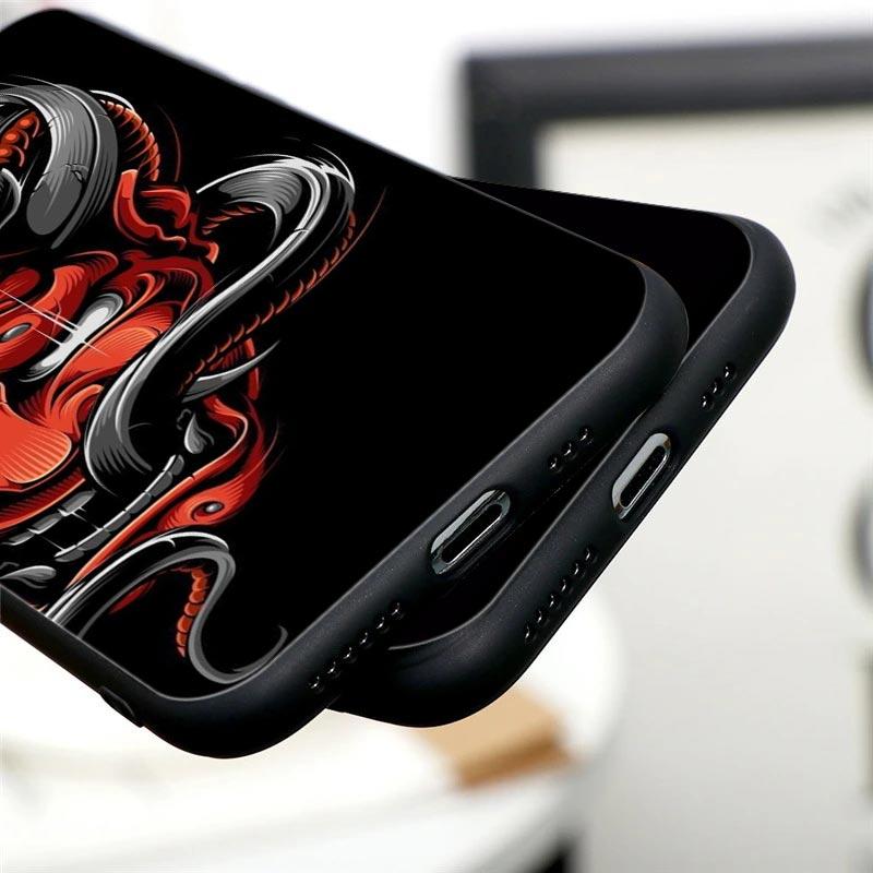 Чехол для телефона с татуировкой Самурайский Призрак Ханья Укиё-э для Apple iPhone 16e 16 15 14 13 12 11 Pro Max XR XS 8 Plus Задняя крышка