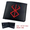 Anime Berserk Portable Folding Wallet Short Coin Purse with Card Holder