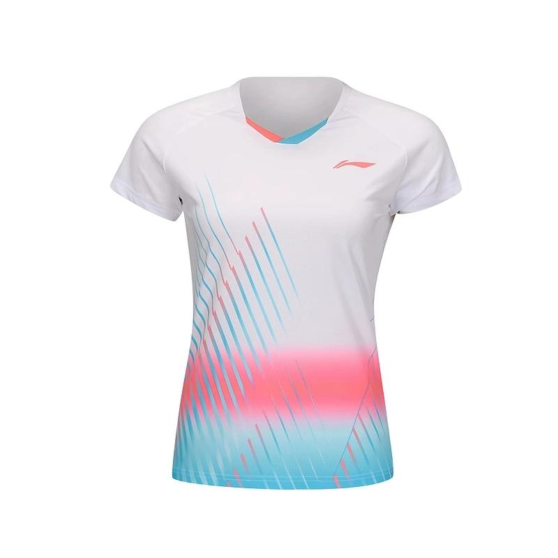 Li Ning Женская белая майка для бадминтона AAYU144-2