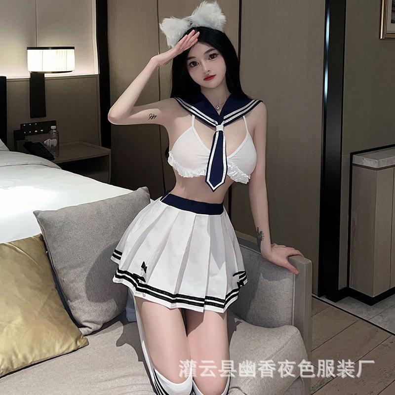 Sex Lingerie Cute Campus Student Uniform Seduction Jk Small Chest Robe Passion Free Suit