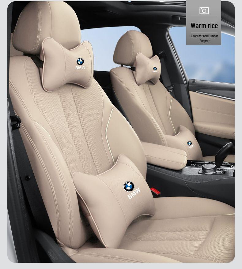 Подушка для подголовника и поясничной поддержки BMW - Подходит для X1, X3, X5 и 1/3/5/7 Серии для защиты шеи и декора салона