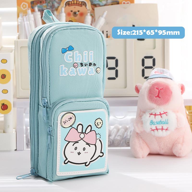 Мультяшная Капибара Панда Чиикава Большая вместимость школьный портфель в форме пенала многофункциональная сумка для карандашей сумка-держатель для канцелярских принадлежностей