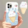 Korean Cute Ice Cream Phone Case For iPhone 14 Pro Case iPhone 11 15 12 13 Pro Max XS XR X 7 8 Plus SE Ring Holder Stand Cover