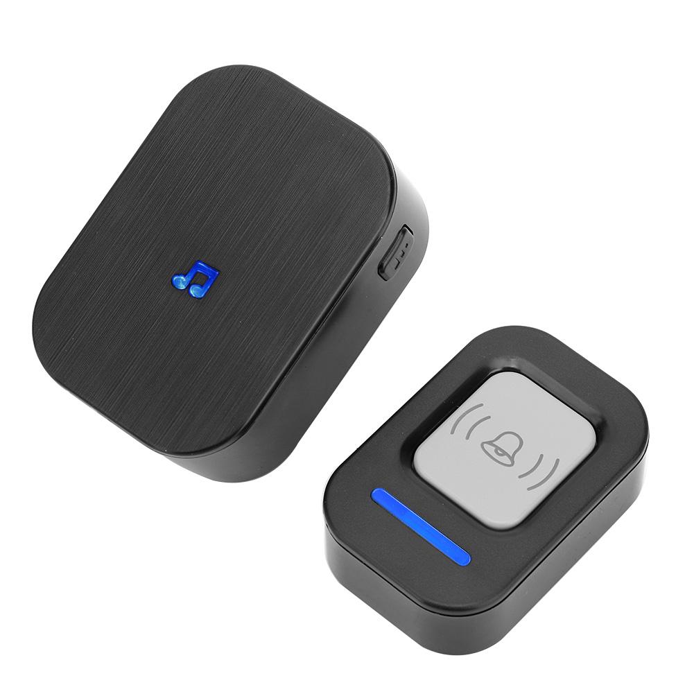 Беспроводной дверной звонок для дома 984,3 фута Большая дальность Музыкальный дверной звонок Контроль доступа