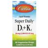 Super Daily® D3 + K2, 50Mcg (2,000Iu) & 45Mcg, 2.54Ml (0.086Fl Oz)