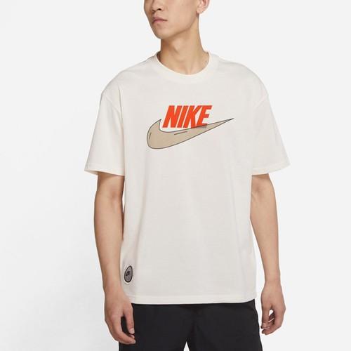 Nike Мужская ретро-футболка с коротким рукавом и принтованным логотипом в американском спортивном стиле