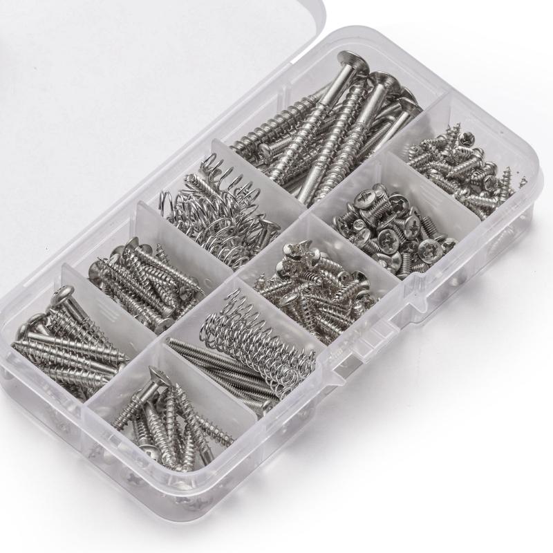 Guitar Parts Kits for Neck Plate Pickguard and Strap End Pins Guitar DIY Screws