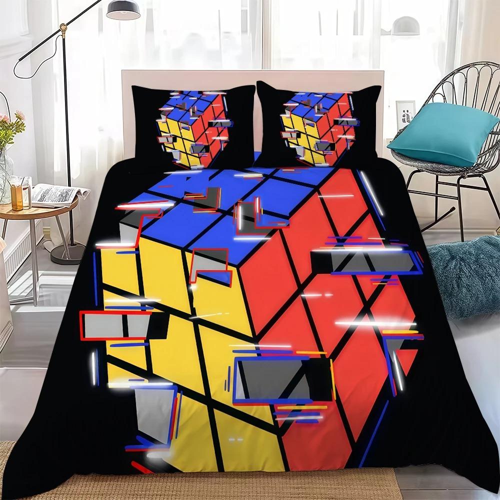 Exquisite 3D Printe R-Rubiks CubeS Duvet Cover Pillowcase Bedding Set Single/Twin/Full/Queen Size Bedroom Decor 2/3piece set