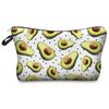 Women Zipper No Layer Dumplings Cosmetic Bag Avocado 3D Digital Printing Storage Wash Bag Clutch Bag