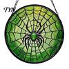 Seasonal Decorative Disc Retro Halloween Pendant, Ghost/Bat/Spider Web/Pumpkin Head Print, Door Handle Welcome Sign Vintage Acrylic Hanging