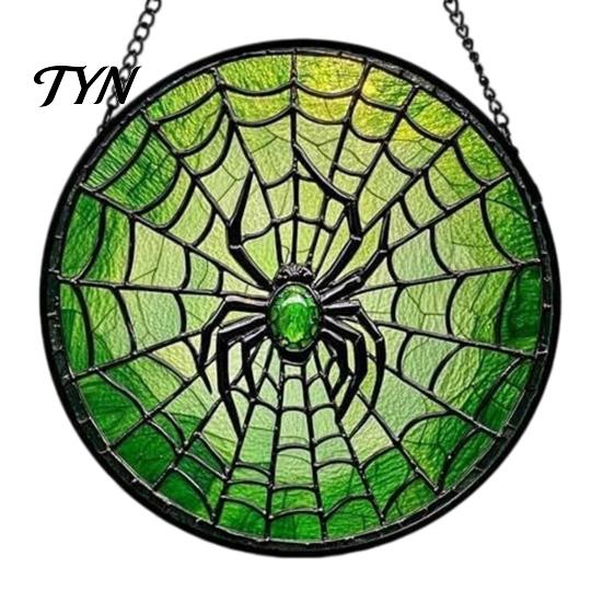 Seasonal Decorative Disc Retro Halloween Pendant, Ghost/Bat/Spider Web/Pumpkin Head Print, Door Handle Welcome Sign Vintage Acrylic Hanging