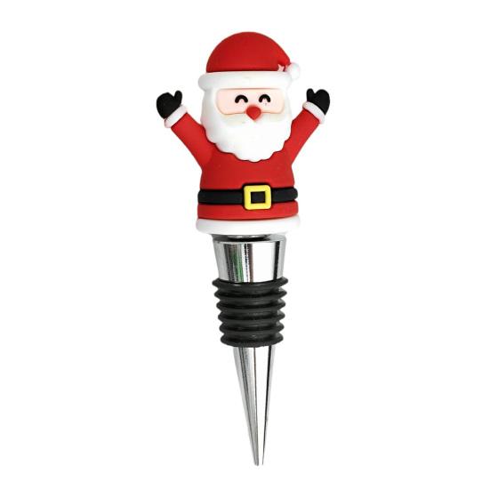 Yousheng Рождественская винная пробка для бутылок Санта-Клауса, снеговика, рождественской елки, винная пробка, укупорщик для пивных бутылок для праздничного домашнего декора