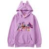 Детские Девочки Аниме Мультфильм K-Pop Руми Зои Мира С Принтом Кошачьи Ушки Повседневные Толстовки с Длинным Рукавом и Капюшоном