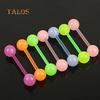 7Pcs Body Piercing Luminous Glow Acrylic Tongue Rings Nose Barbell Bars Body Piercing Trinket