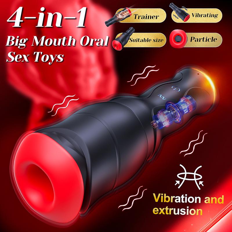 Oral Sex Sucking Vibrating Masturbator for Men Sucking Deep Throat Penile Exercise Device Waterproof Masturbation Cup Sex Toy