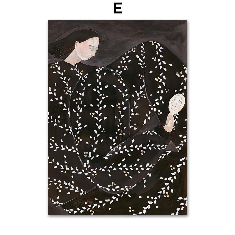 Абстрактная полосатая линия тела для девочек, геометрическая настенная живопись на холсте, плакаты на скандинавскую тему и принты, настенные панно для декора гостиной