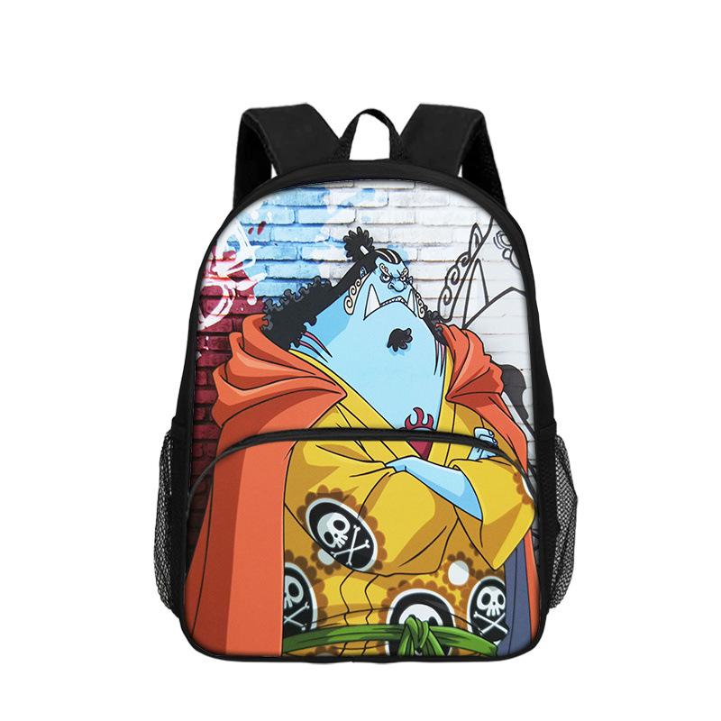 One Piece Monkey D. Luffy with Front Pocket Backpack Students Kids School Bags Bookbag Travel Large Capacity Backpack
