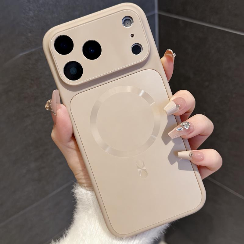 AG Матовый Чехол для телефона Instantly Turn 17 для iPhone 17 16 15 14 13 Pro Max Роскошный Большой Окно для Magsafe Магнитная Крышка