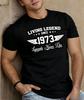 Fashionable American Unisexs summer retro  legendary letter stripe print soft breathable round neck Tshirt outdoor casual top