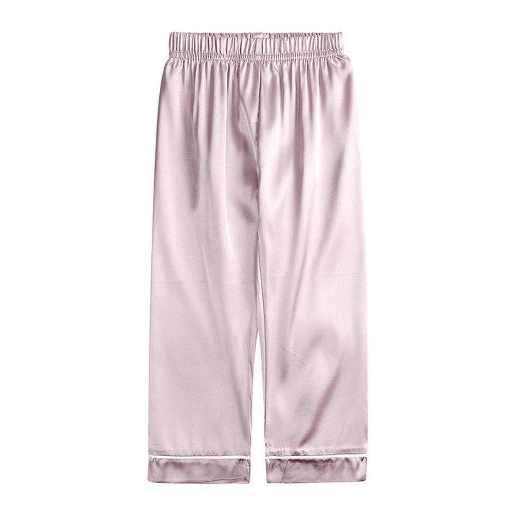 Детский летний шелковый пижамный комплект, дышащая одежда для сна для мальчиков и девочек