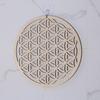 14cm/30.5cm Flower of Life Energy Mat Laser Cut Wooden Crafts Wall Sign Art Home Decor Handmade Coasters Geometry Ornament