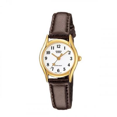 Классические аналоговые часы Casio с кожаным ремешком LTP-1094Q-7B4RDF