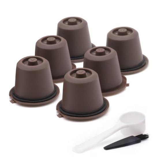 Yousheng многоразовые капсулы для кофе эспрессо фильтры для кофе без пролива многоразовые капсулы для эспрессо с ложкой-кисточкой инструмент для заправки кофейных капсул