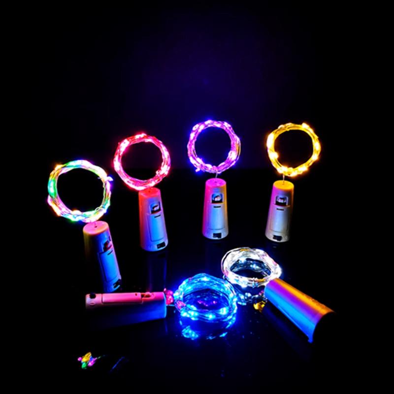 Светодиодные гирлянды из медной проволоки - Сказочные огни на батарейках для креативного украшения спальни или винных бутылок