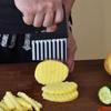 Нержавеющая сталь Картофельный Волнистый Нож для Нарезки Фри Тесто Овощи Фрукты Картофелерезка Измельчитель Кухонный Инструмент