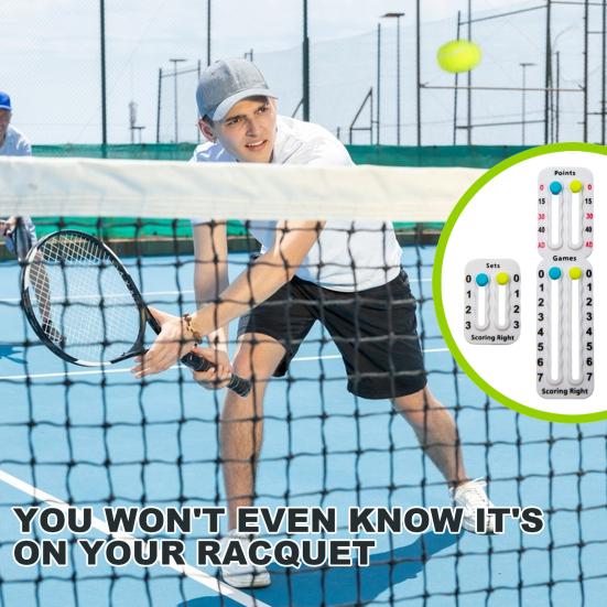 2 шт. Счётчик для теннисной ракетки и паделя, легко монтируется, маленькое табло, счётчик, портативный трекер очков для записи очков, геймов, сетов