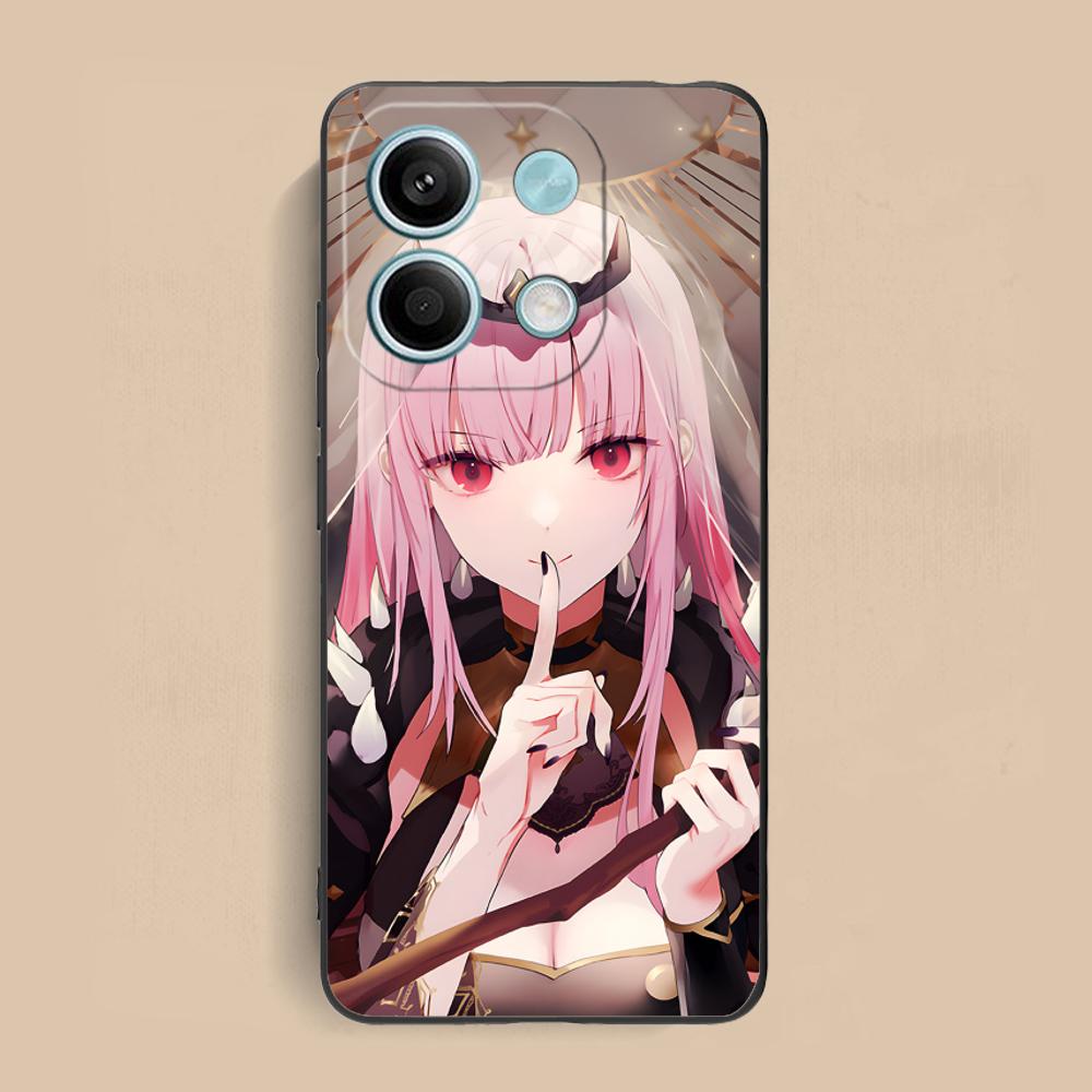 Holo Mori Calliope Matte TPU Mobile Phone Case for Xiaomi Redmi Note 14 13 12 11 S Pro Plus 4G 5G Colorful Printing Cover