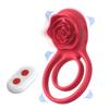 Vibrating Cock Ring with Rose Clitoral Stimulator Pleasure Penis Ring Vibrator Couples Adult Sex Toys for Men Women Vibrations Male Couple Sex Toy